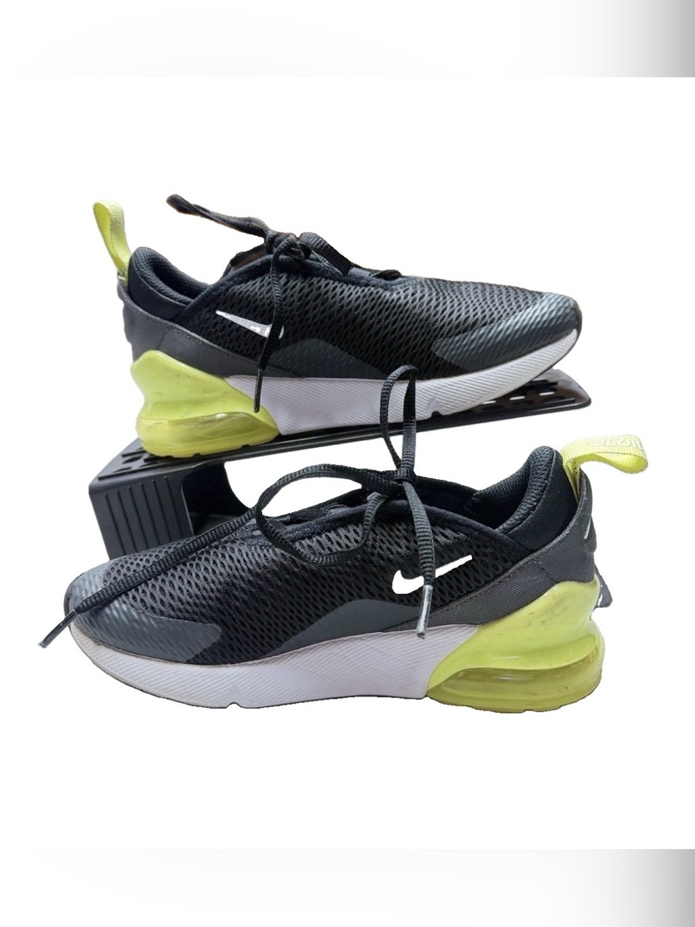 Nike Air Max 270 PS Light Lemon Twist Black Volt Youth Shoes AO2372-704 Size 2Y
